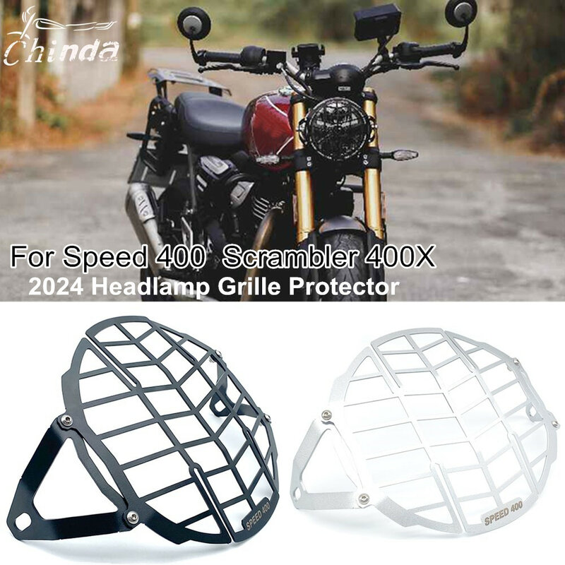 Accessoires de moto pour Triumph Speed 400 ScramJeff 400 X ScramJeff 400X 2024, protection de lumière de sauna, couvercle de gril de phare