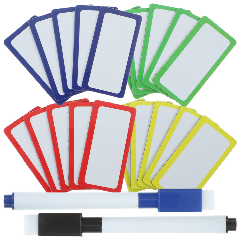 Stiker identifikasi rak label magnetik untuk papan tulis magnet kulkas fleksibel