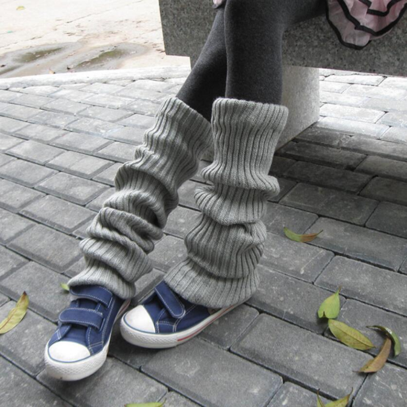 Japonês joelho sobre aquecedores de perna, meias longas para meninas Lolita, meias para empilhamento, cobertura para aquecimento dos pés, coreano, uniforme JK, 50-70cm