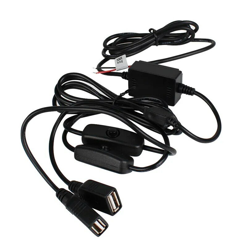 Cable de alimentación para coche, Cargador USB Dual, enchufe hembra DC 12V a 5V, 3A, 15W