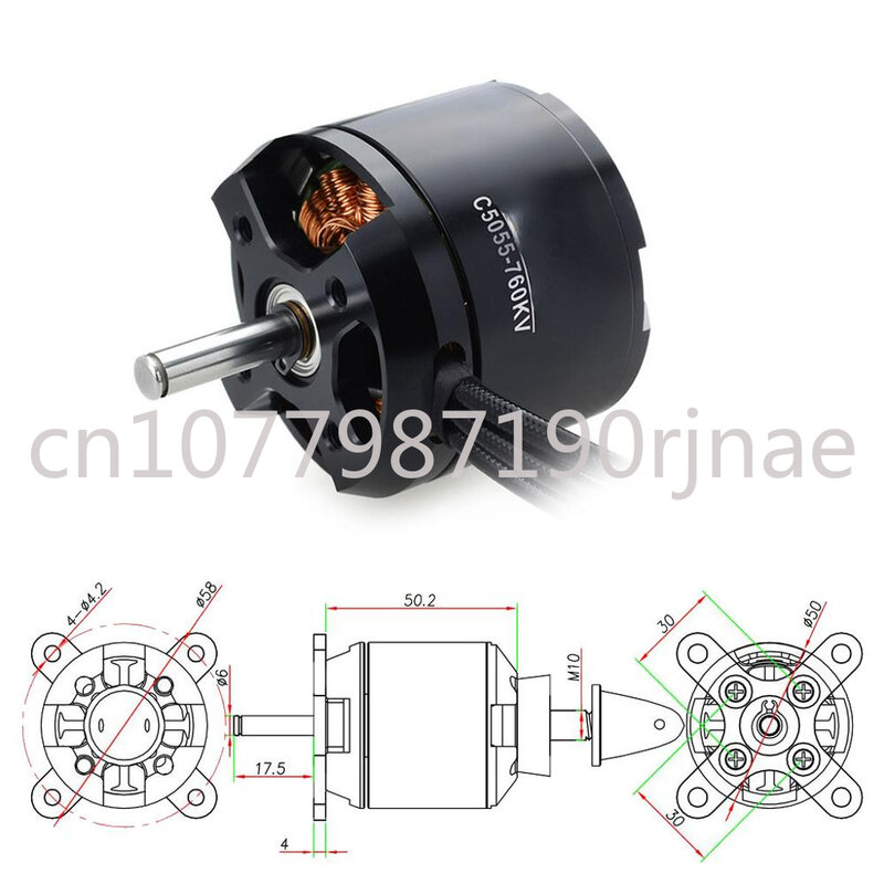 C5055 5055 570KV 760KV Brushless Motor for Airpalne Aircraft Multicopters RC Plane Helicopter
