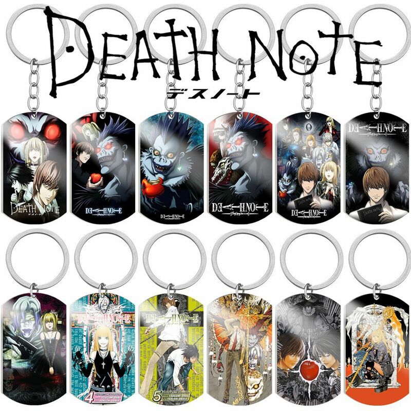Anime Death Note Yagami Light L·Lawliet Ryuk Cosplay Metal Alloy Key Chain Keychain Pendant Prop Accessories Gift