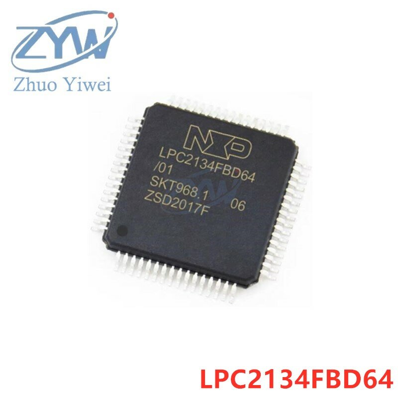 LPC2134FBD64/01 LQFP-64 LPC2134 LPC2134FBD ARM7 60MHz 128KB 16/32-bit microcontroller patch New original