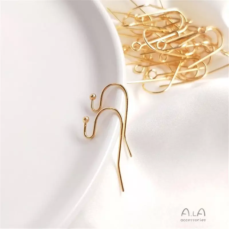 Aksesori telinga kait telinga berlapis emas 14K DIY buatan tangan Prancis mudah dan serbaguna Aksesori telinga modis