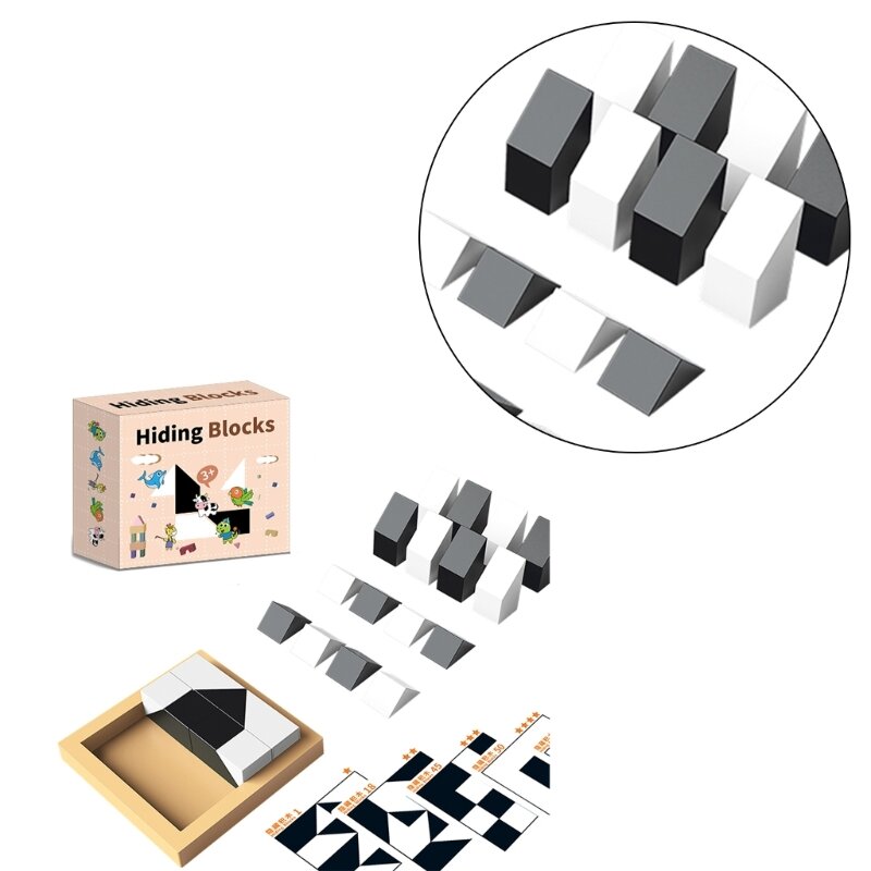 クリエイティブパズルブロック隠しブロックおもちゃ3Dジグソーパズル頭脳ゲーム就学前用