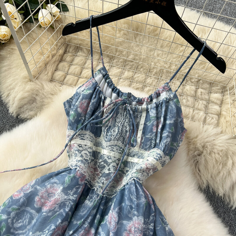Сексуальное шикарное кружевное лоскутное платье-комбинация с принтом, модные платья, тонкое женское Клубное летнее платье с открытыми плечами, красивые пляжные платья