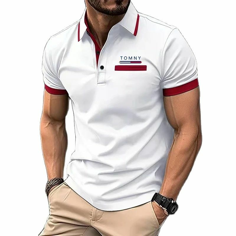 Koszulka Polo na co dzień letnie casualowe poliestrowe krótkie koszulki Polo t Shirt nowy produkt