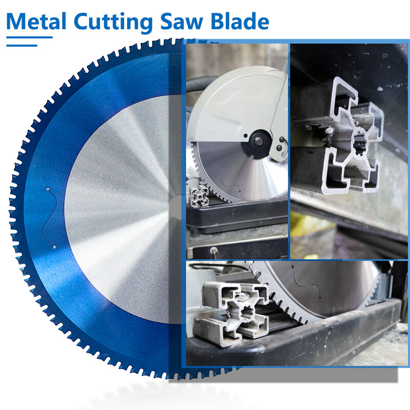XCAN-hoja de sierra Circular para corte de Metal, hoja de sierra de carburo Nano recubierta de azul, 180-355mm, para cortar aluminio, hierro y acero