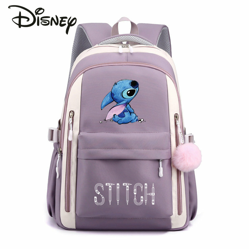 Disney Stitzer New women's Backpack Fashion zaino per studenti di alta qualità Cartoon Versatile zaino da viaggio di grande capacità