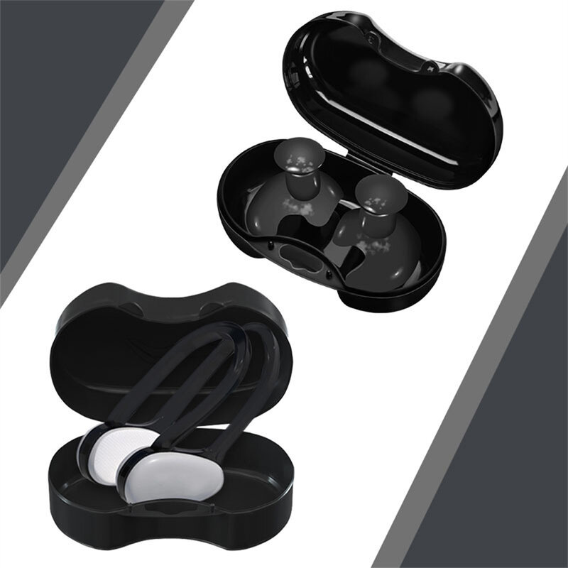Tapones de silicona para dormir de 1/2 piezas, aislamiento acústico, protección para los oídos, antiruido, reducción de ruido suave para viajes