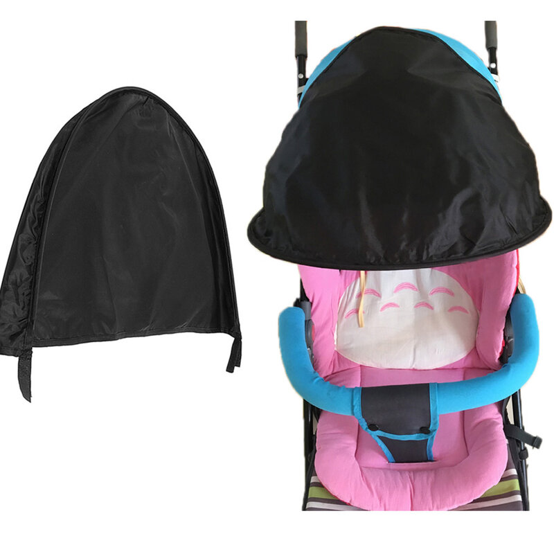 Черный защитный козырек от пыли, ветрозащитный чехол для детской коляски, солнцезащитный козырек, аксессуары для коляски, детская коляска