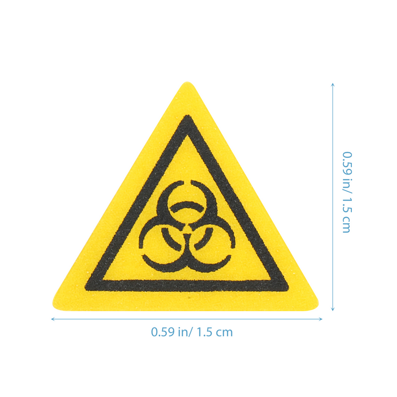 Pegatinas de señal de precaución para laboratorio, 5 piezas, Advertencia de Riesgo