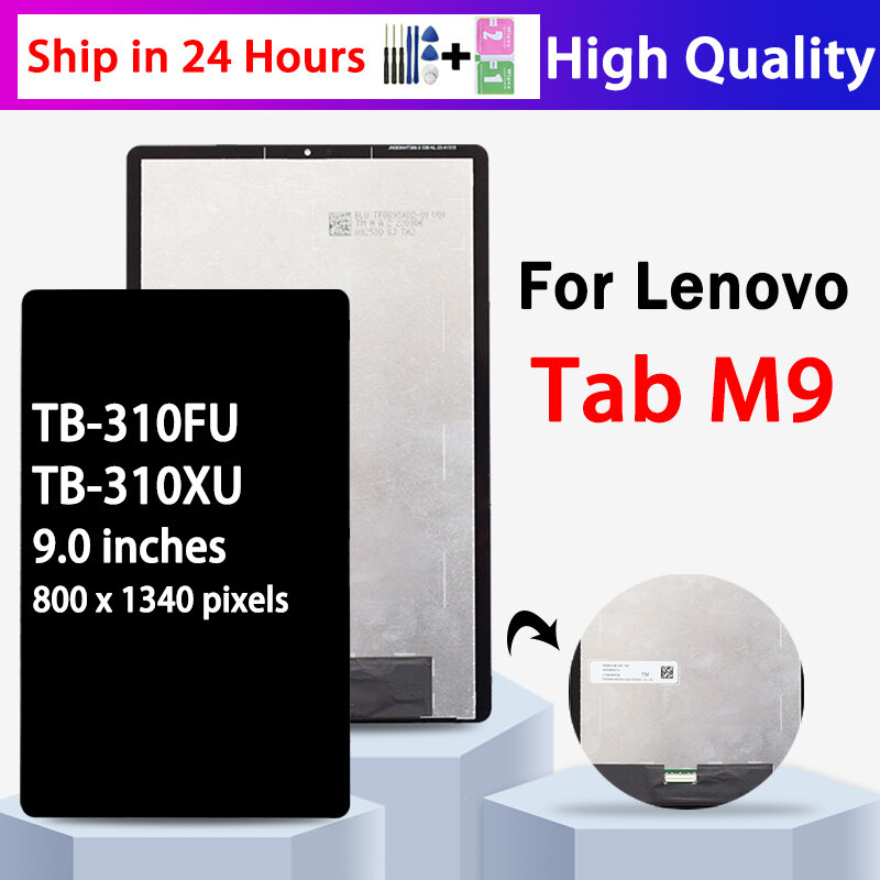9.0 "baru untuk Lenovo Tab M9 TB-310FU TB-310XU TB-310XC TB-310FU layar sentuh LCD perakitan kaca Digitizer tampilan TB-310