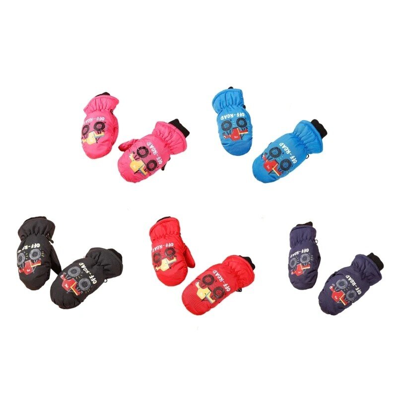 Dziecięce rękawiczki narciarskie Zimowe ciepłe wodoodporne rękawiczki Rękawiczki do jazdy na świeżym powietrzu Trwały