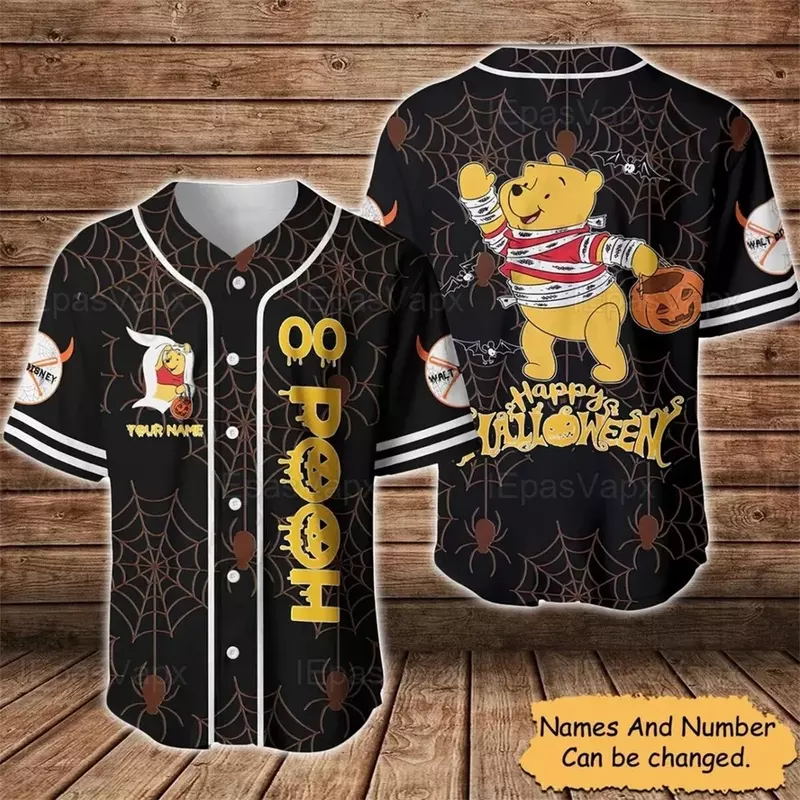 Camisa de béisbol de los años 2000 para hombre y mujer, Tops Y2k con botones, camisas y blusas recortadas, ropa de calle coreana Y2k