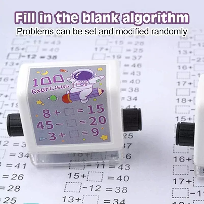 Roller cyfrowy znaczek dydaktyczny numer wielokrotnego użytku magiczny wałek 100 nauczanie matematyki pytania matematyczne stempel rolka