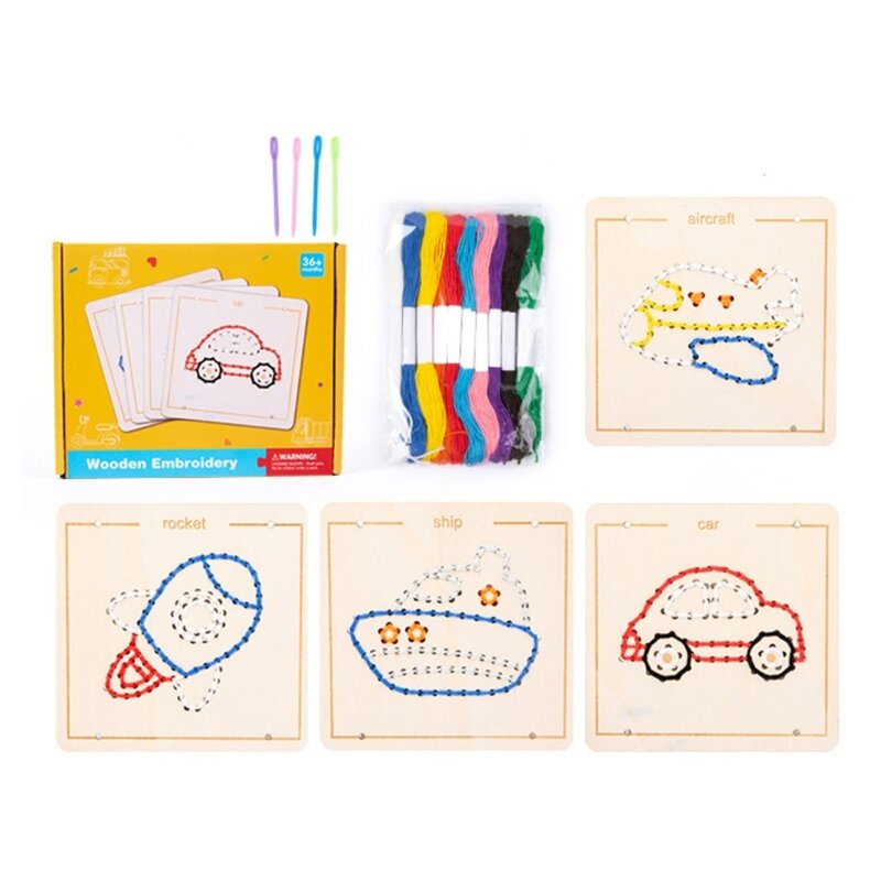 Educational Threading Toy Fine Motor Skill Exercising Puzzle Board Early Learning Puzzle Toy Preschool Kids Funny Gift Dropship