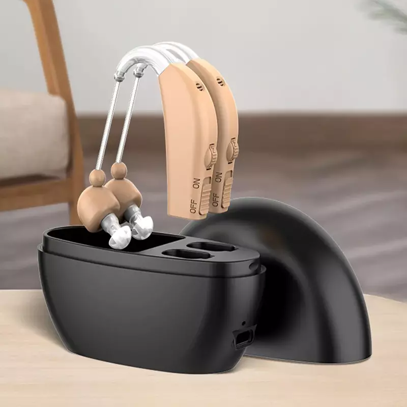 Tragbare Wiederaufladbare Hörgeräte Ton Verstärker Magnetische Wiederaufladbare Ältere Ohr Hörgerät Für Gehörlose
