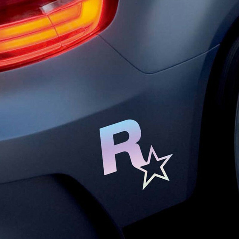 Stiker mobil Rockstar Game GTA5 dekorasi reflektif untuk tutup tangki bahan bakar Bumper kaca depan bagasi ponsel Laptop D30