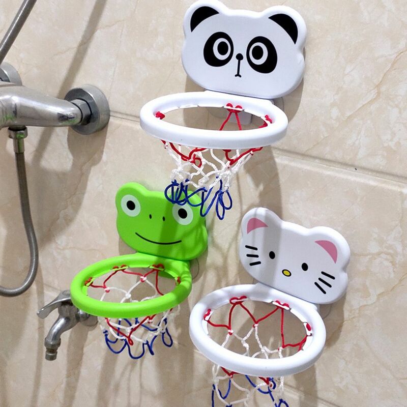 Zabawki prysznicowe Mini z 3 piłeczkami strzelanki do strzelania do wody koszyk zabawki do wanny zestaw do gry wody zabawki do kąpieli tablica do koszykówki