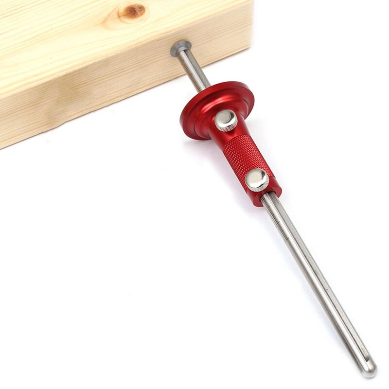Wheel Marking Gauge With Fine-Tuning Woodworking Scriber Carpentry Parallel Line Drawing Mortise Wood Scribe Tool Red