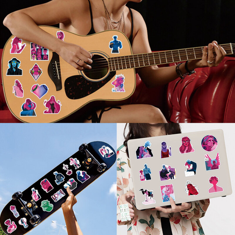 10/30/50/100 Buah Anime Lore Olympus Asmara Cinta Stiker Skateboard Gitar Mobil Telepon Motor Bagasi Laptop Stiker Keren