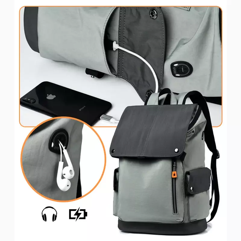 Luxury Brand Designer Men's Backpack High Quality Urban Man Backpacks Waterproof Backpack for Laptop Large Capacity Male USB Bag