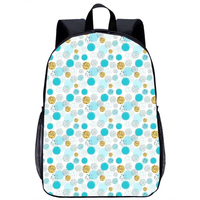 Geometric Dots Pattern Backpack Girls Boys School Bag Kids Student Book Bag Teenager Laptop Bag Daily Casual Storage Backpack