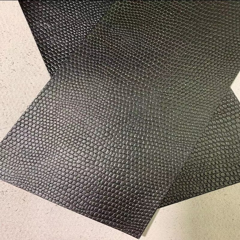 Rindsleder Wrap für Pool Queue, Black Shark Skin Print, geprägtes Rindsleder