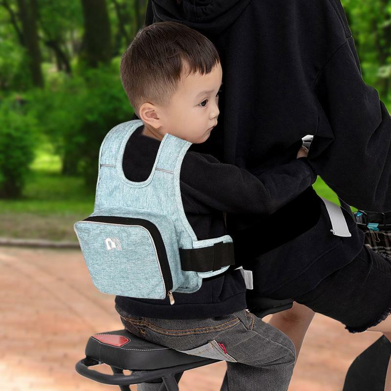 Cinturón de seguridad para motocicleta para niños, arnés de seguridad multifuncional, cómodo y protector para vehículo eléctrico