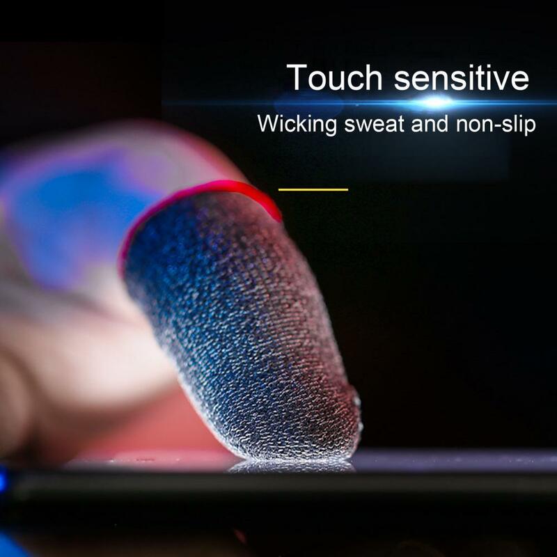 Cunas de dedo para juegos de respuesta precisa de alta sensibilidad, mejora la experiencia de juego con mangas de dedo delgadas para móvil