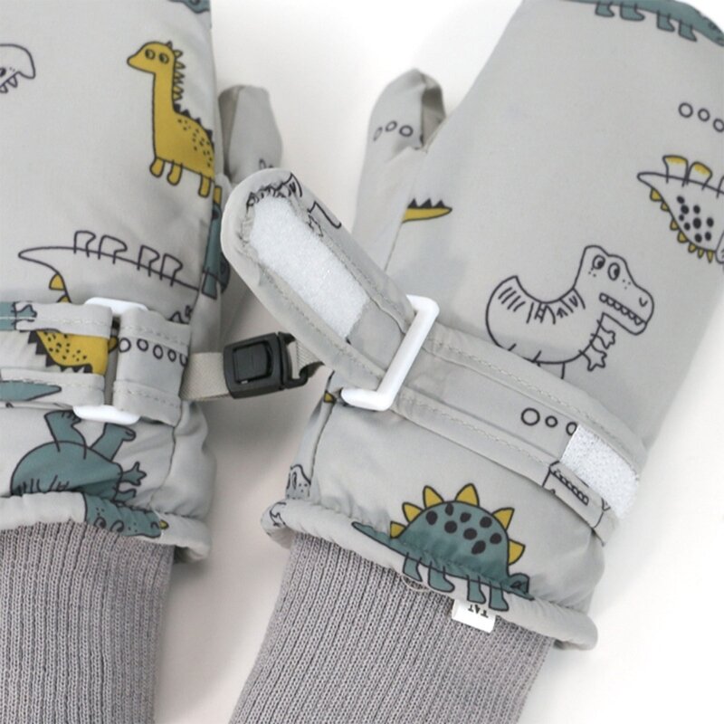 Windproof Quick Dry Children's Ski Gloves Winter Fleece Lining Baby Mittens for Kids Outdoor Windproof Anti-slip Sports Gloves