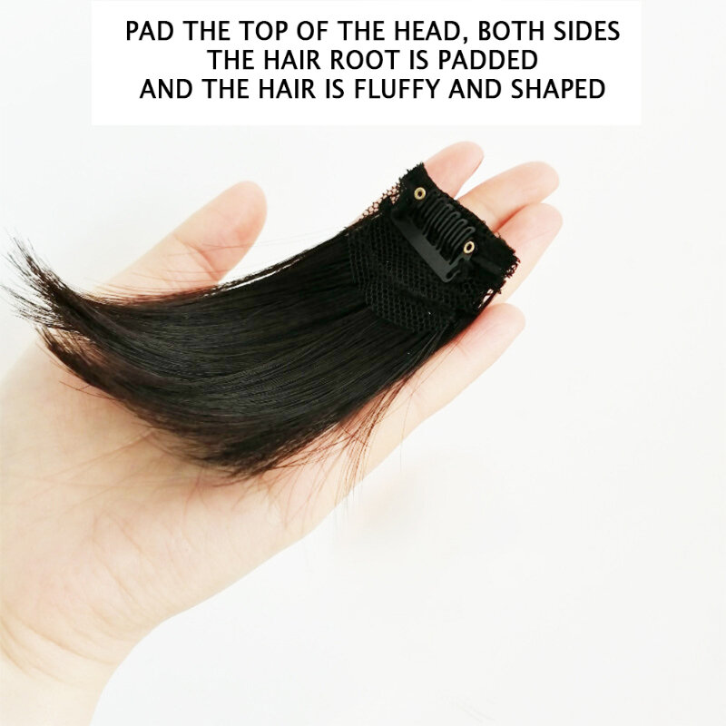 Clip-In invisibile e soffice Hair Pad Topper Top of Head Extension per Cover White radi for Man Glueless Wig pronto da indossare