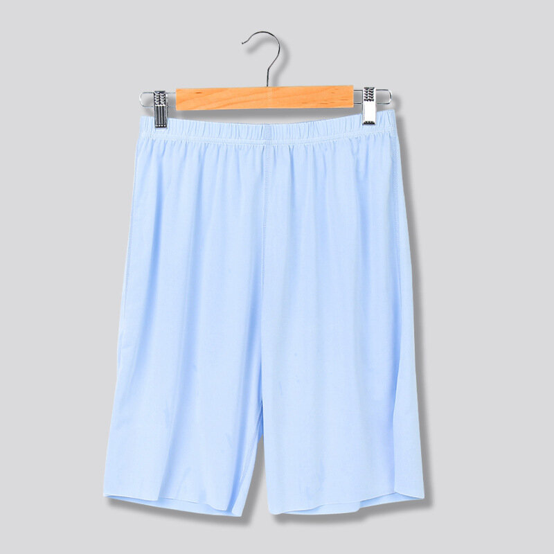 ผ้าไหมน้ำแข็งกางเกงขาสั้นผู้ชายฤดูร้อน Modal Casual Sleep กางเกงบาง Cool หลวมกางเกงขาสั้นชุดนอน Mens กางเกงนอน Homewear