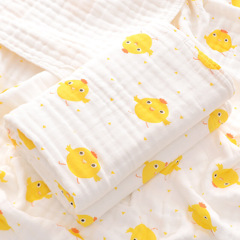 Manta de muselina de algodón de 6 capas para recién nacido, manta envolvente para bebé, ropa de cama, colcha, Toalla de baño