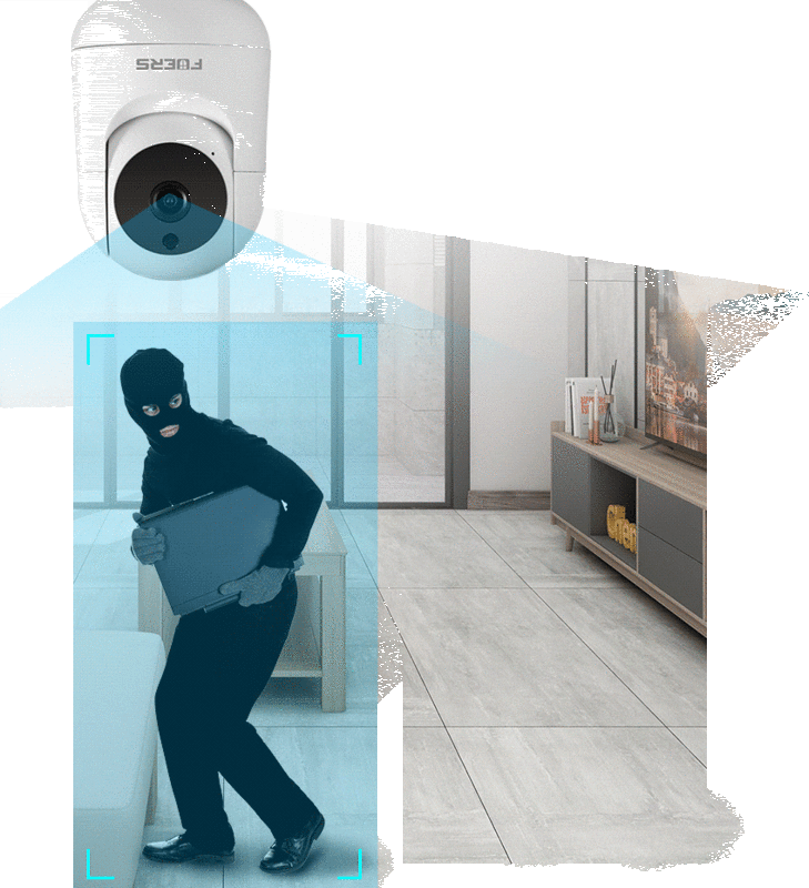 Fuers 3MP WiFi-camera Tuya Smart Home Draadloze IP-bewakingscamera AI detecteert automatische trackingbeveiliging babyfoon