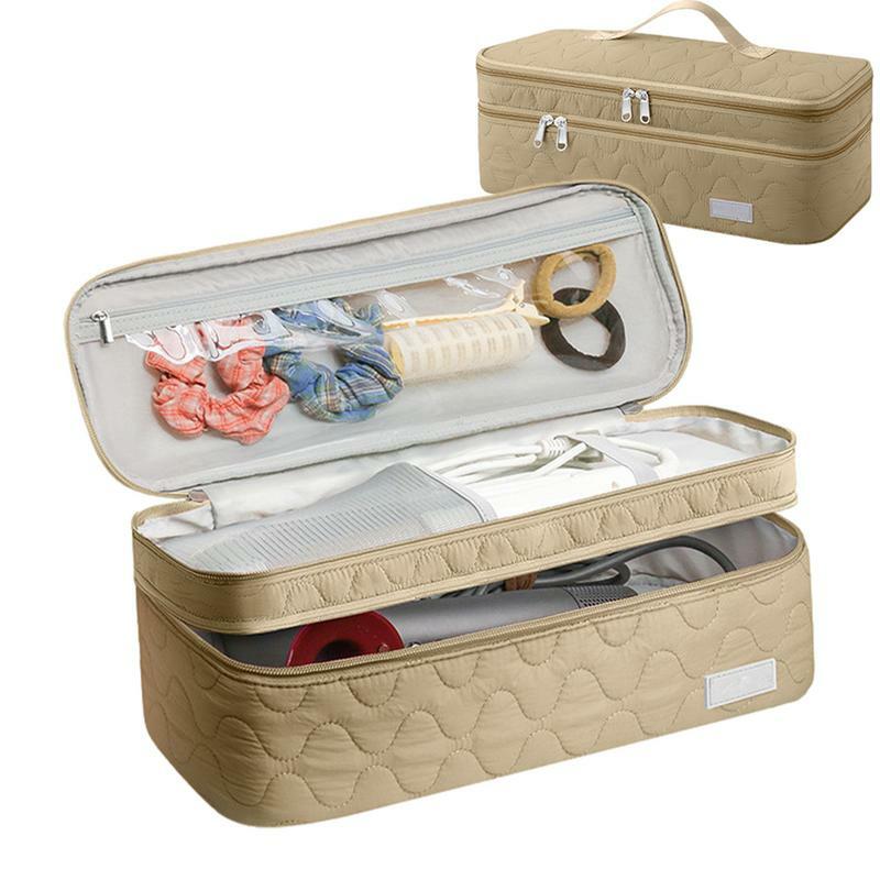 Blow Dryer Case For Travel Double Layer Hair Tools Storage Case Hair Styling Tools Bag Curling Irons Organization Bag For Travel