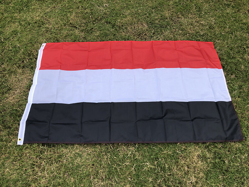SKY FLAG Yemen flag 90 x 150cm high quality polyester double side penetration Yemen flag Banner Hanging National flags