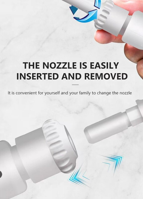 صنبور منزلي محمول-بدون مصدر طاقة لتنظيف الفم من الجير خيط تنظيف الأسنان بالماء