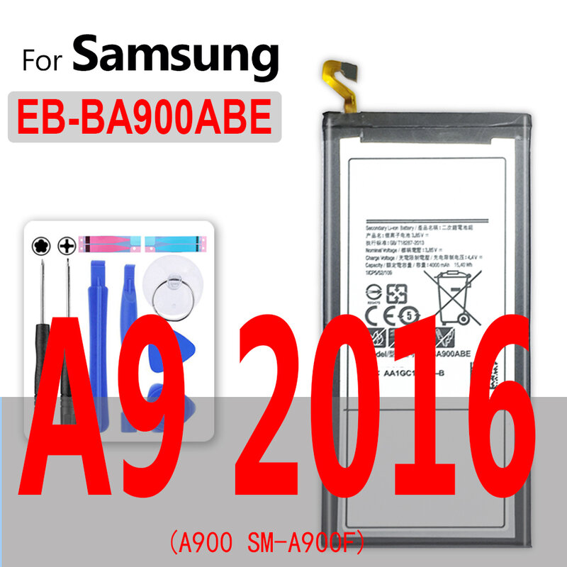 Batería para Samsung Galaxy A3, A5, A6, A7, A8, A9 Star 2015, 2016, 2017, 2018/Note 1, 2, 3, 4, 5, 7, 8, 9, 10 Plus Lite Edge SM A510F, A310F
