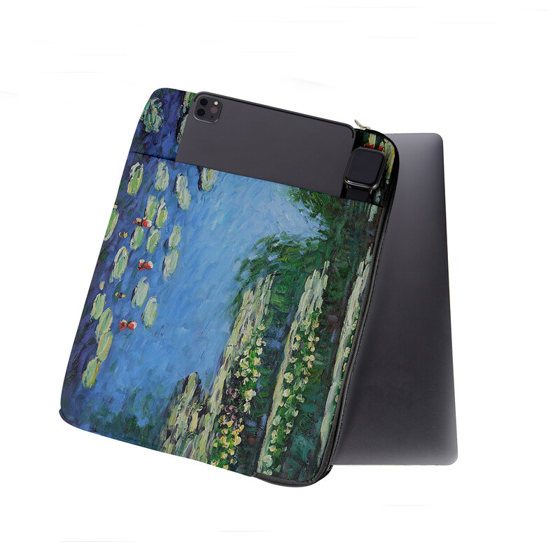 Pintura a óleo Imprimir Laptop Bag, Notebook Case, manga para Macbook Air Pro, arte retro, computador bolsa de ombro, pasta, novo