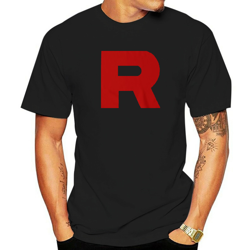 Camiseta con estampado informal para hombre, camisa de moda de Team Rocket, novedad de verano