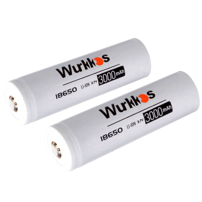 Wurkkos 18650 3000mAh trasporto batteria a punta con scarica torcia 3.7V NCR18650B batterie ricaricabili agli ioni di litio 18650