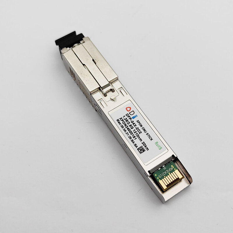 Xpon Stick for Router, Vara XPON, SFP ONU com conector MAC SC, PON STICK, EPON GPON XPON SFP ONU Stick, Mac PPPoE, 1.25G 2.5G