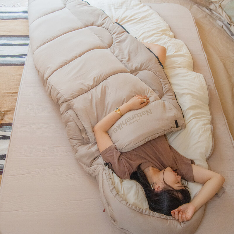 Naturehike saco de dormir de inverno lavável portátil ultraleve algodão adulto saco de dormir vestível camping saco de dormir