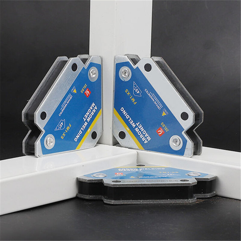 Fijador de soldadura magnético de 2/4 piezas, posicionador de soldadura con imán multiángulo de 45 °, 90 ° y 135 °, herramientas auxiliares de ferrita