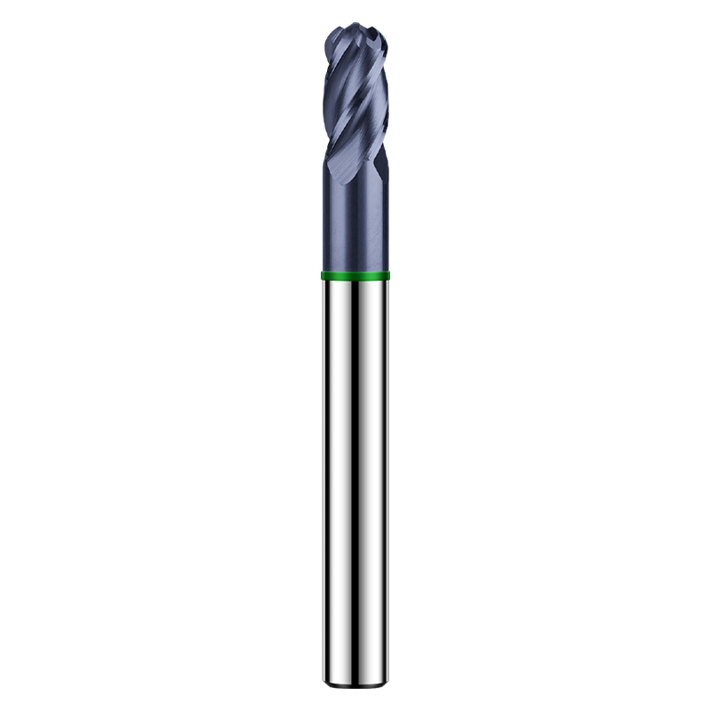 AZZKOR Carboneto De Aço De Tungstênio Para Aço Fresa 4F Color-Ring Revestimento CNC Bola Mecânica End Endmills Ferramentas TGH-HRC50