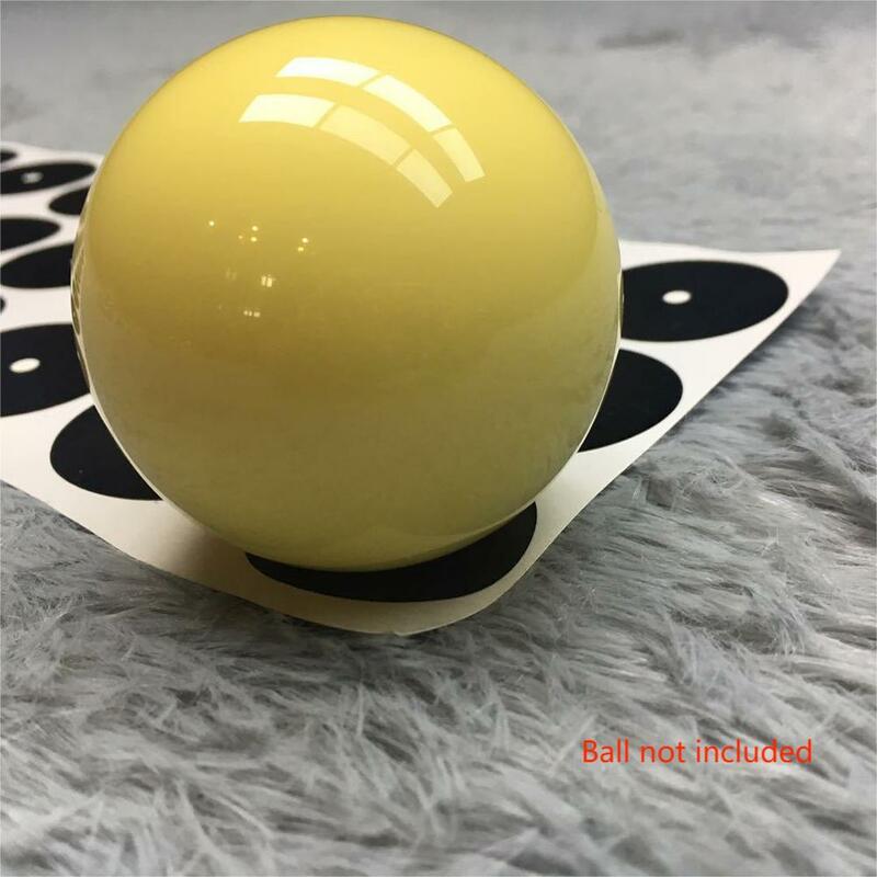 Pegatina de posicionamiento de billar, 1 hoja de 12mm/35mm, localizador de bola de taco, pegatina de punto de camiseta de Snooker para tenis de mesa