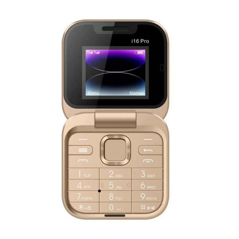 Dobrável Flip Mobile Phone, Tela Grande, Mini Clamshell, Capacidade da câmera, 1000mAh Bateria, Celular portátil, S6r9, Novo