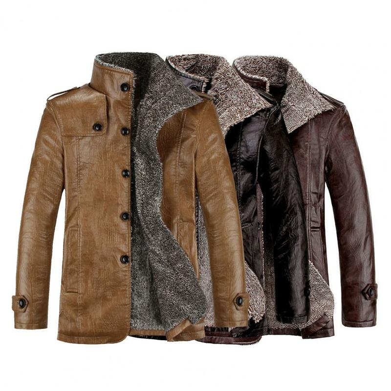 Men Coat Pockets Jacket Long Sleeve Coat chaquetas hombre